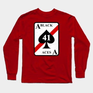 Black Aces Squadron Long Sleeve T-Shirt